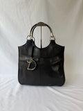 Dior D-Styling Tote in Black, Grained Leather