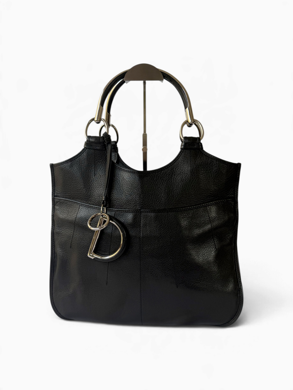 Dior 61 Tote in Black, Grained Leather