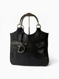 Dior 61 Tote in Black, Grained Leather