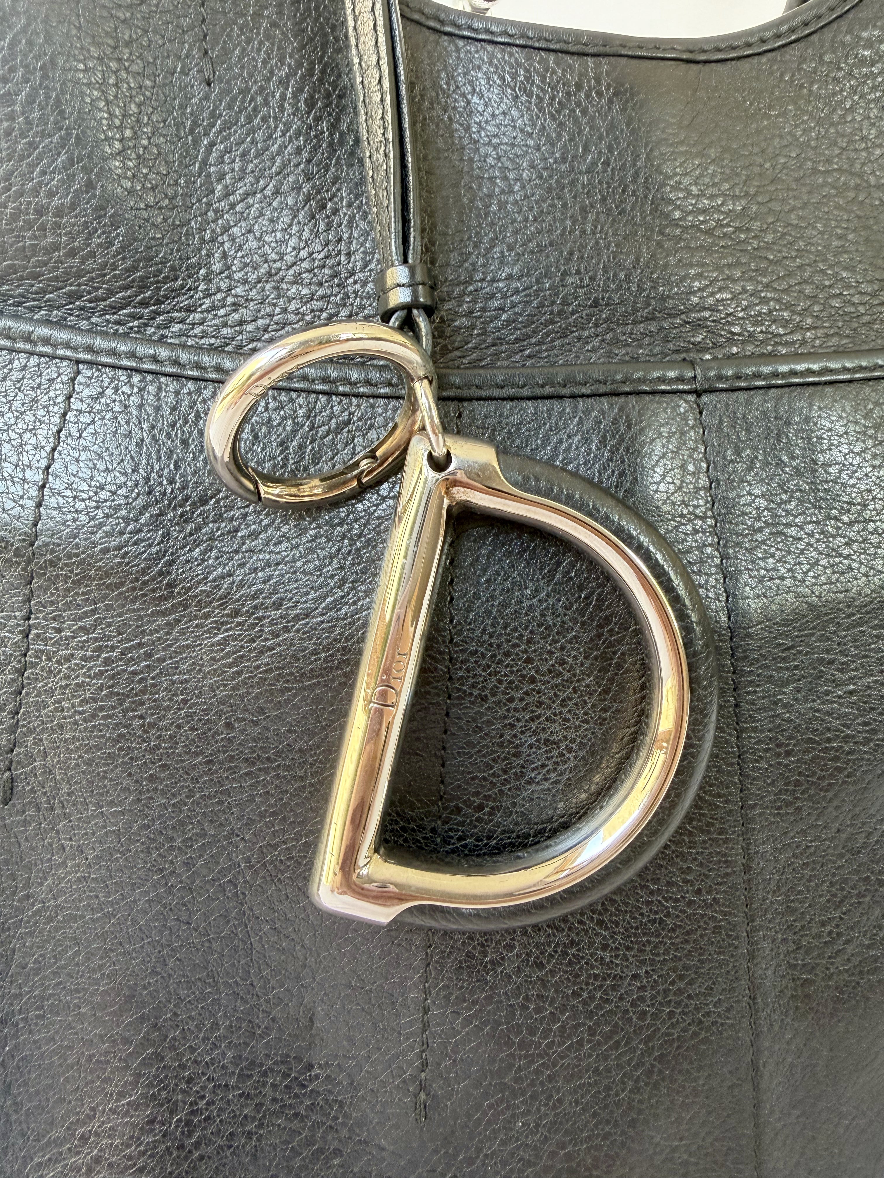 Dior D-Styling Tote in Black, Grained Leather