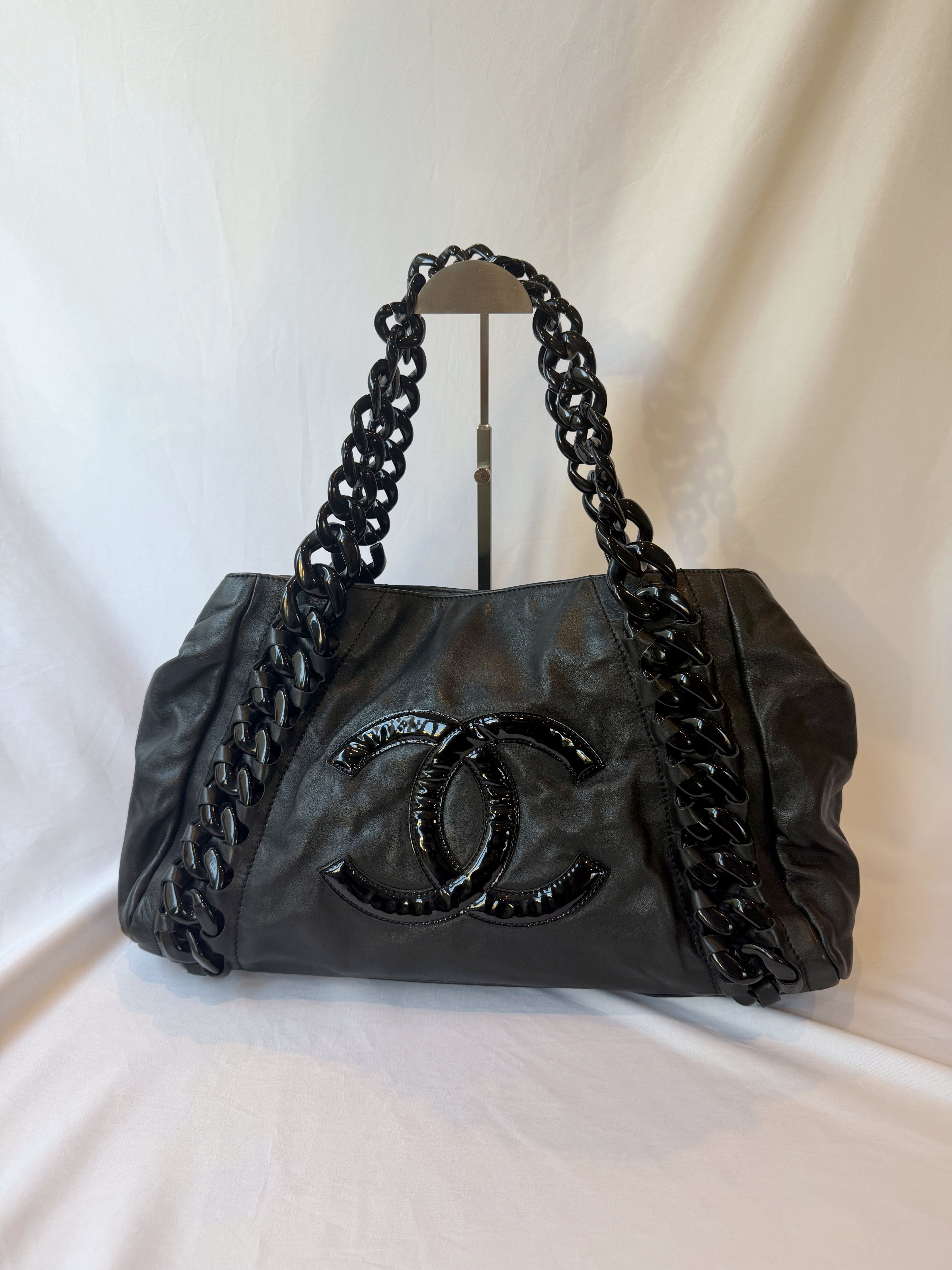 Chanel Modern Chain Rhodoid East-West Tote Black