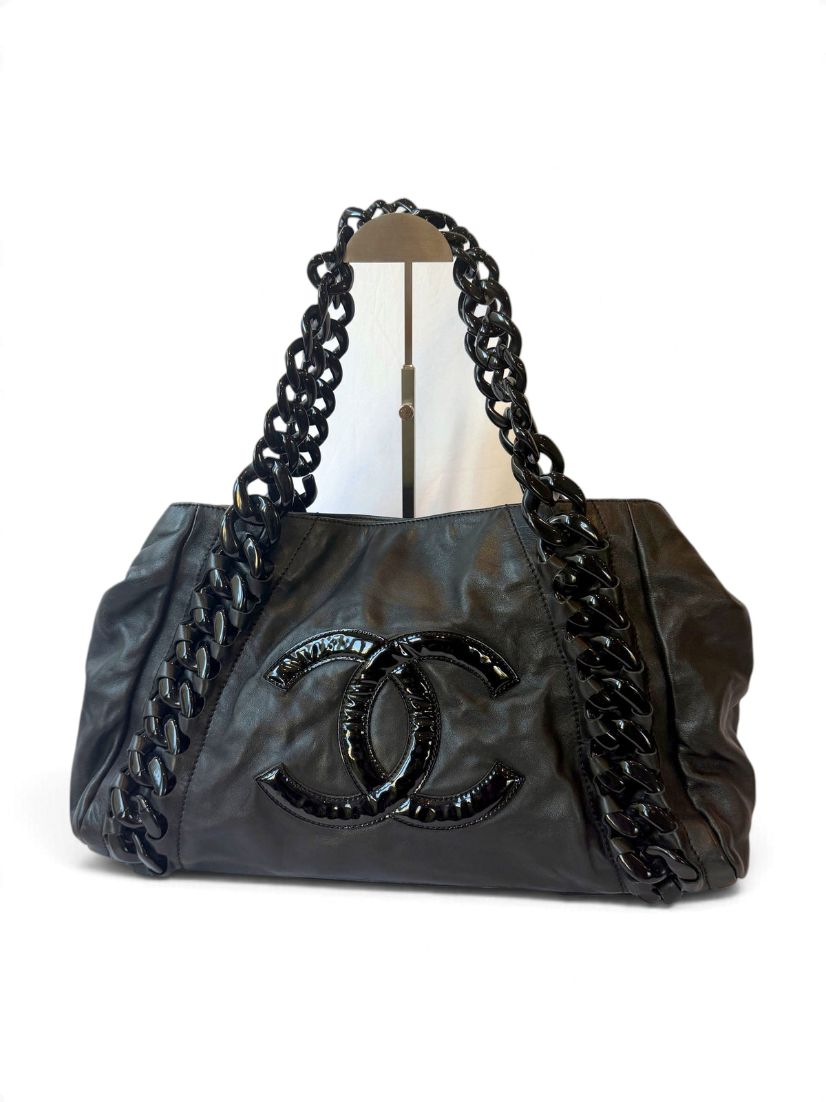 Chanel Modern Chain Rhodoid East-West Tote Black