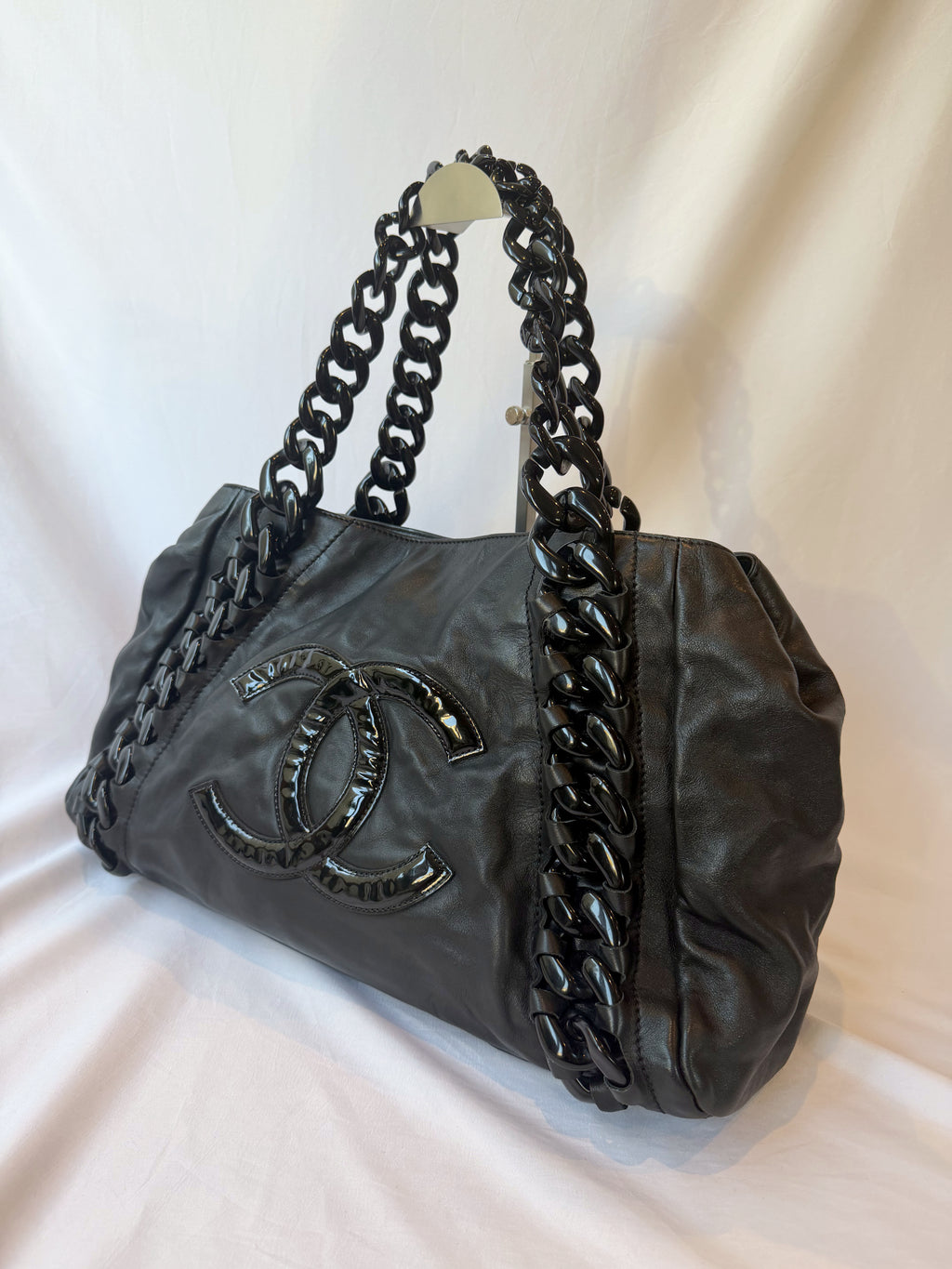 Chanel Modern Chain Rhodoid East-West Tote Black