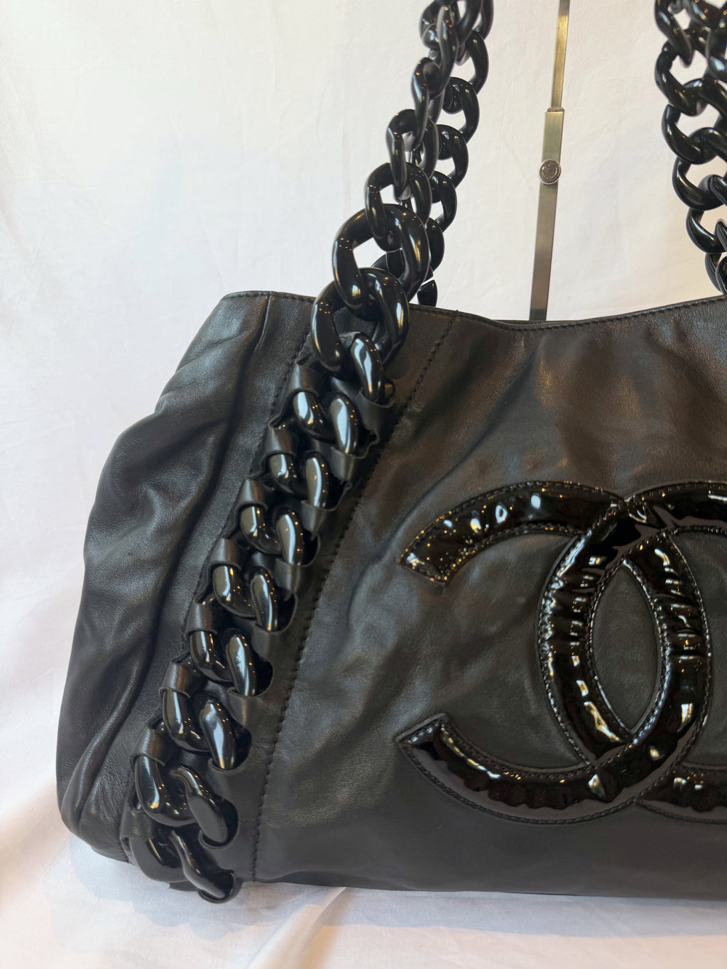 Chanel Modern Chain Rhodoid East-West Tote Black
