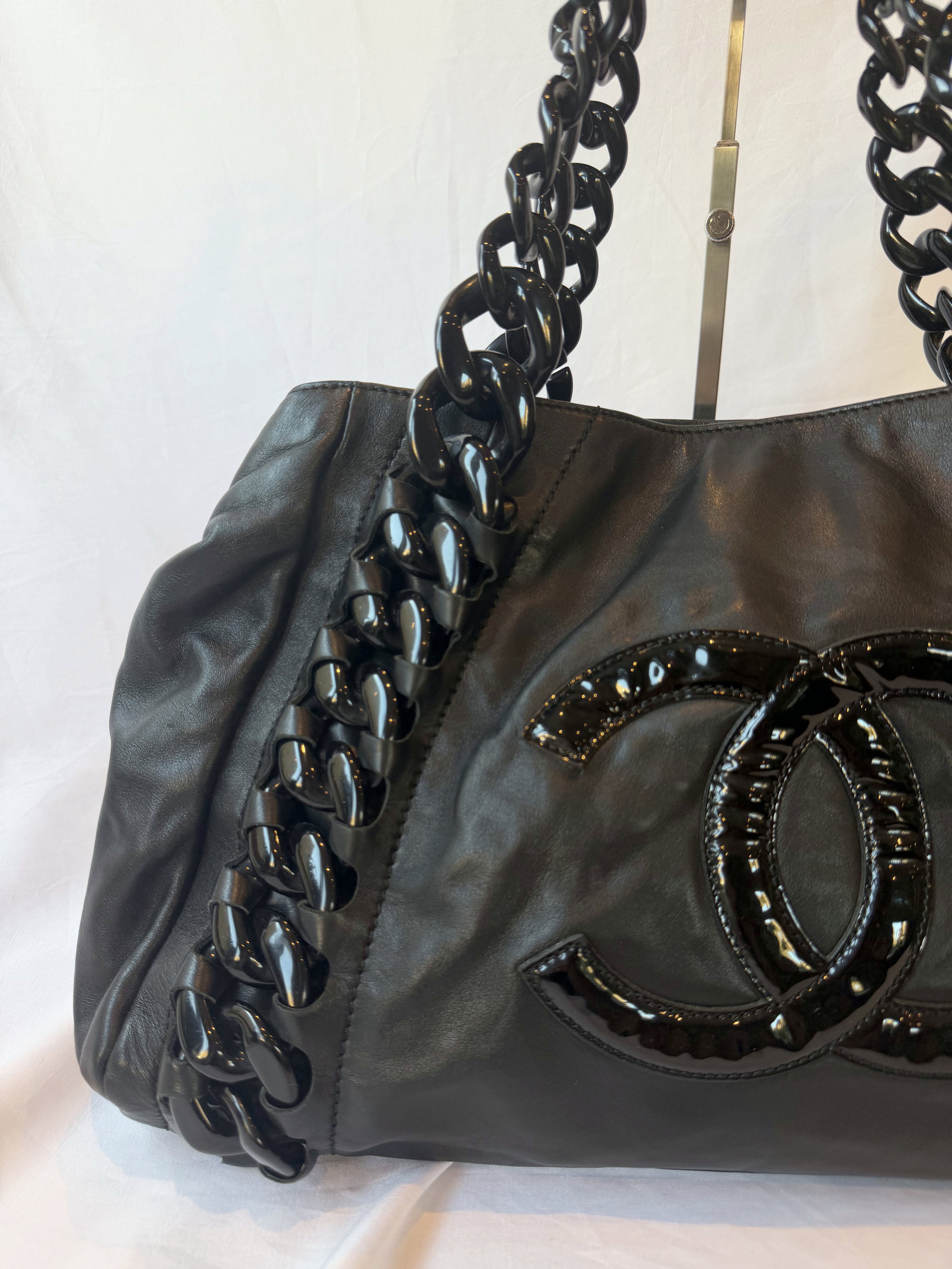 Chanel Modern Chain Rhodoid East-West Tote Black