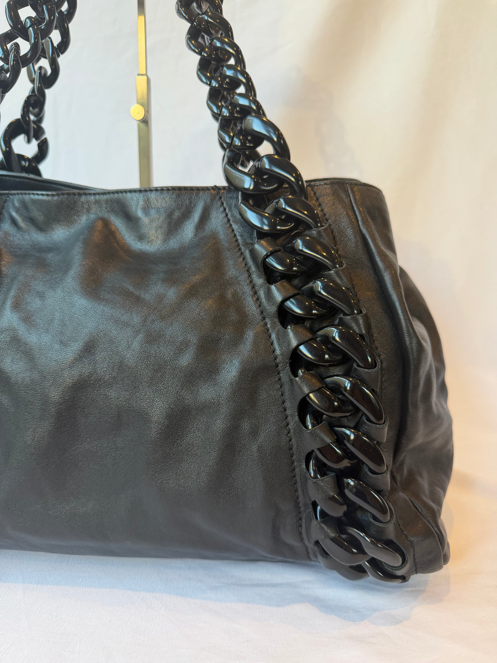 Chanel Modern Chain Rhodoid East-West Tote Black
