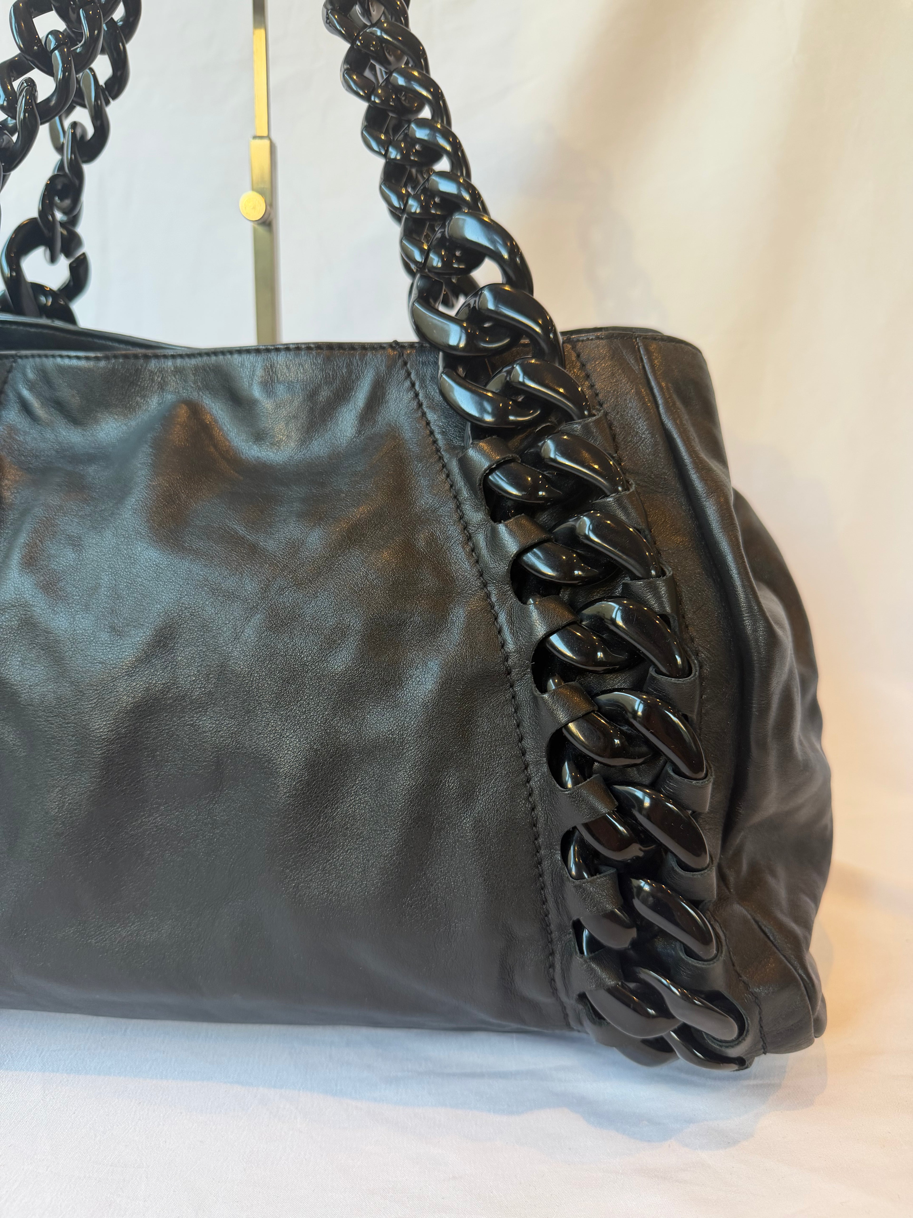 Chanel Modern Chain Rhodoid East-West Tote Black