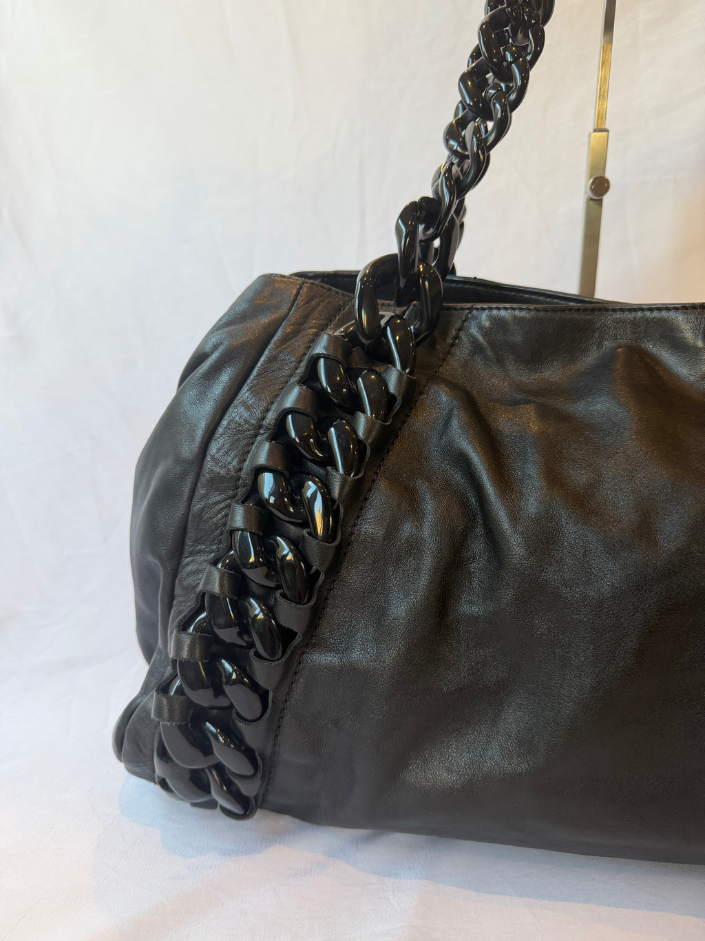 Chanel Modern Chain Rhodoid East-West Tote Black