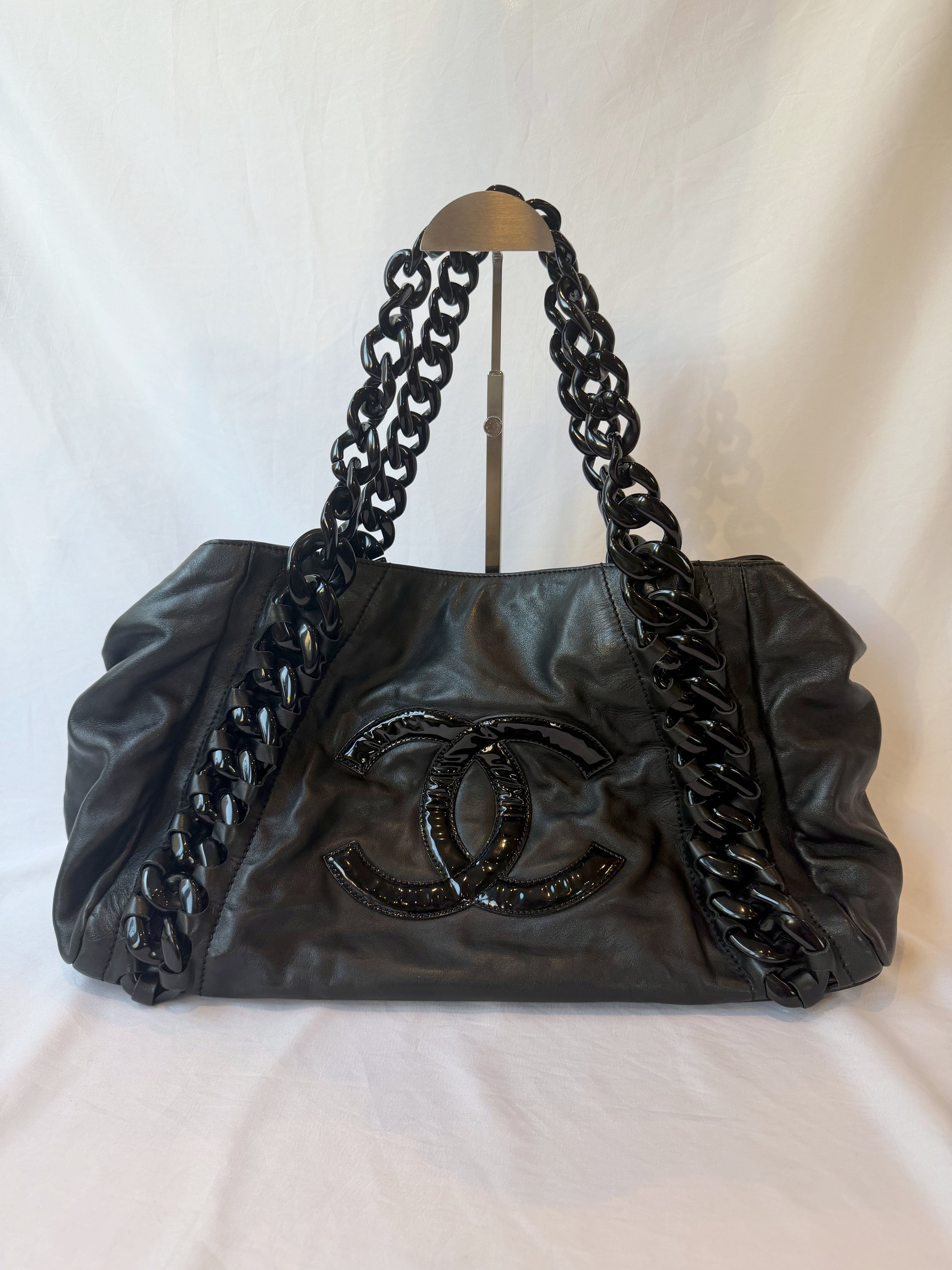 Chanel Modern Chain Rhodoid East-West Tote Black