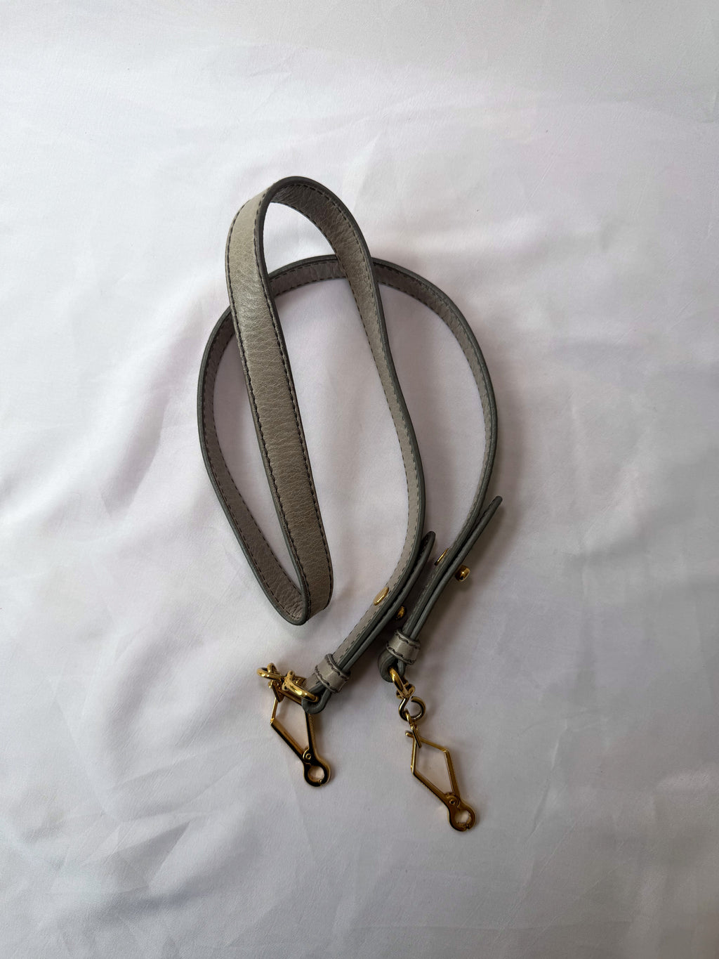 Miu Miu Vitello Lux Satchel in Greige/Taupe