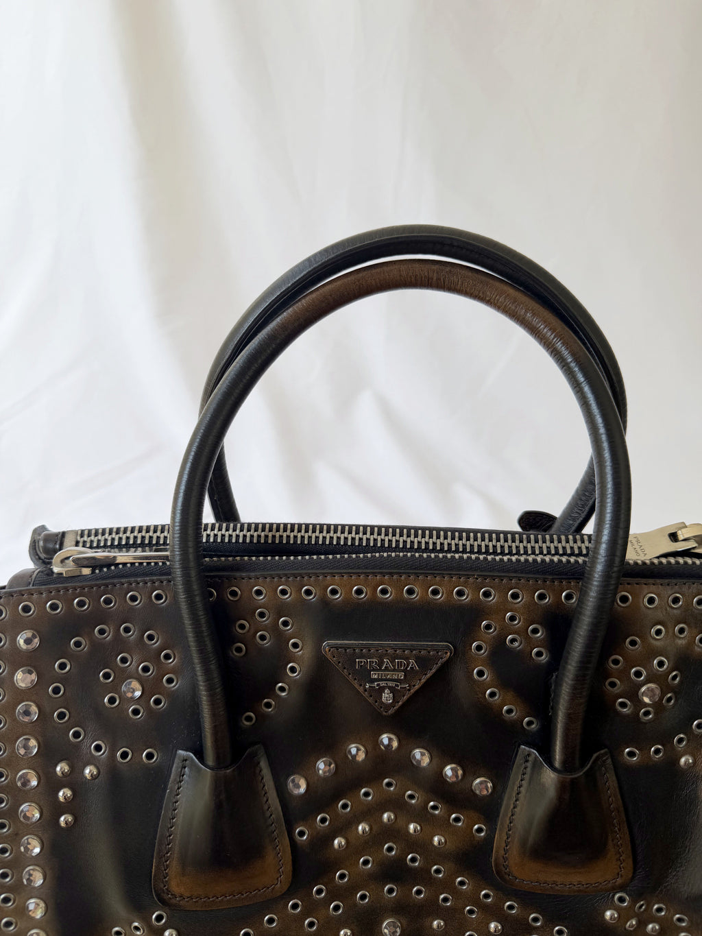 Prada Galleria Studded Tote – view 9