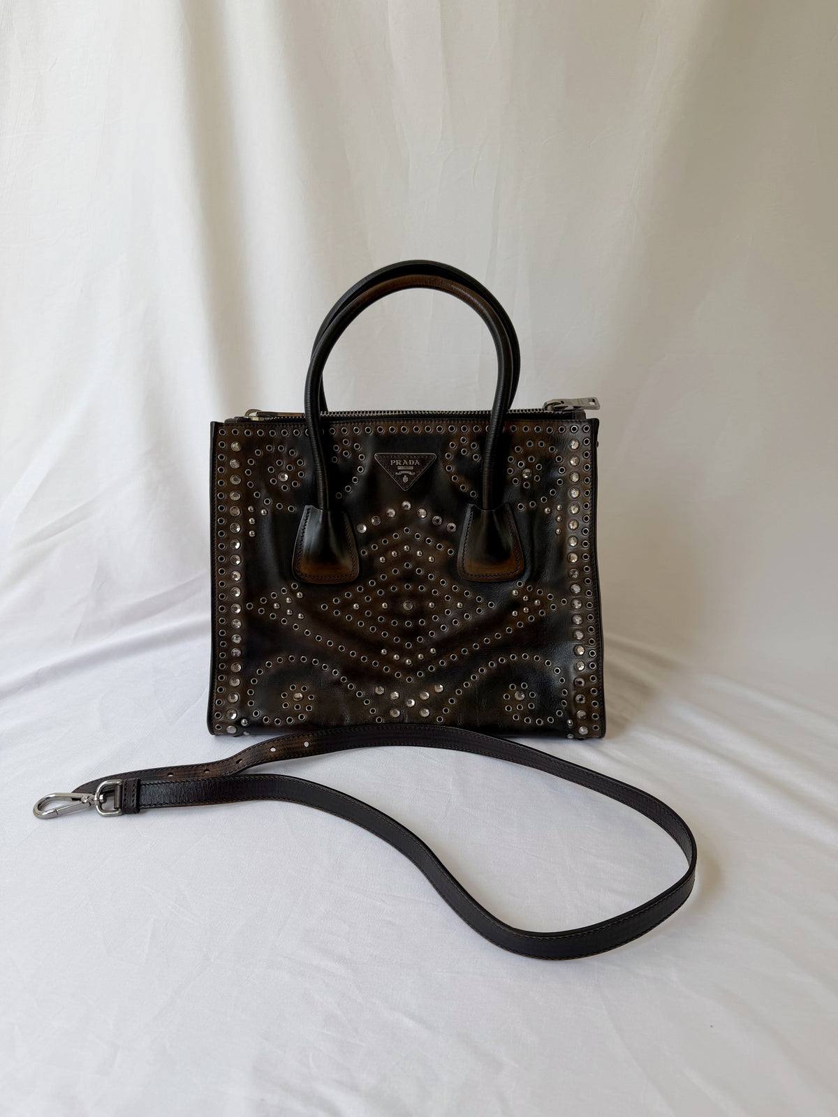 Prada Galleria Studded Tote – view 5