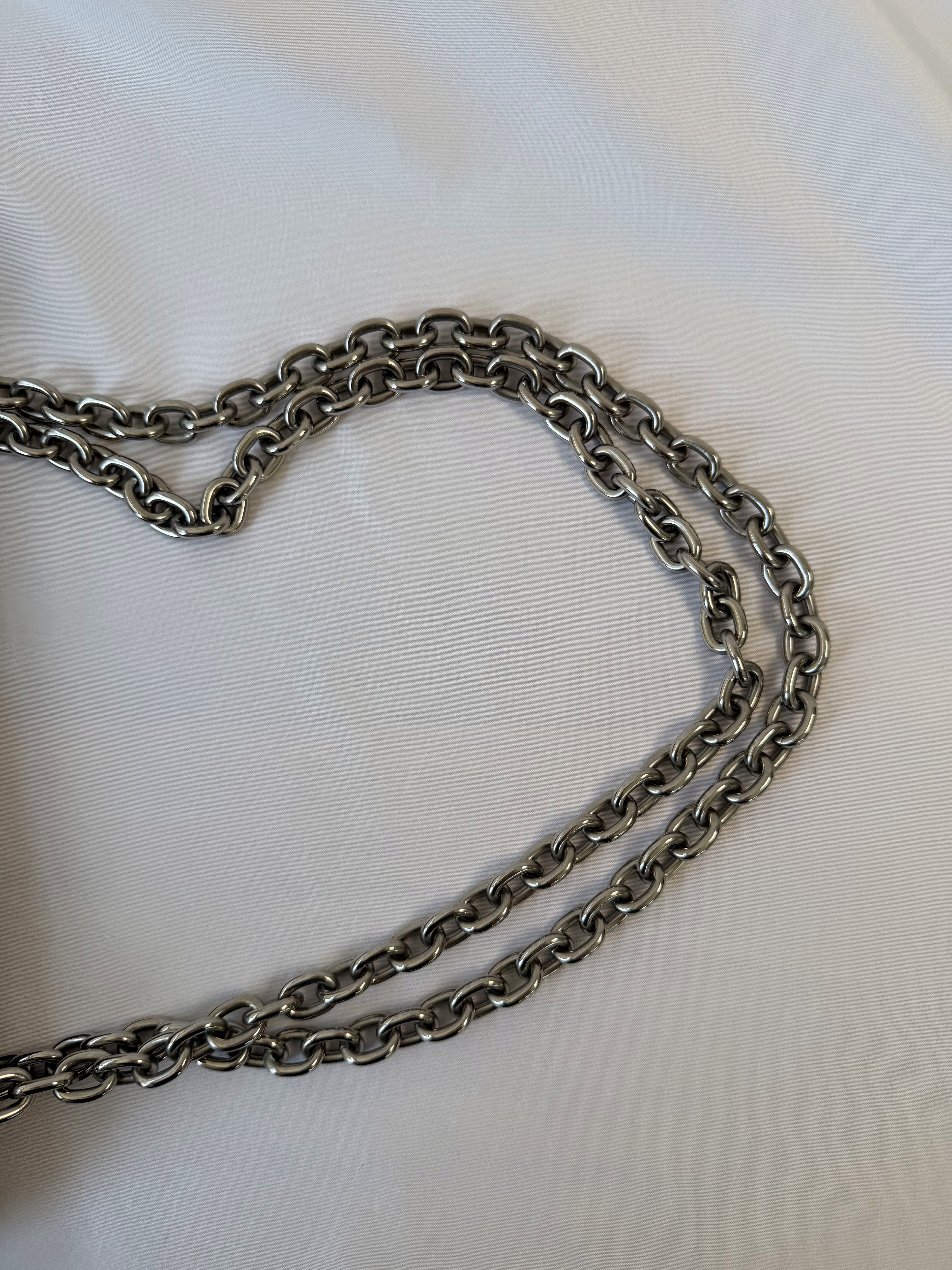 Balenciaga Monaco Medium Chain Bag in Metallic Anthracite/Gunmetal, Crinkled Metallic Leather