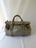 Miu Miu Vitello Lux Satchel in Greige/Taupe