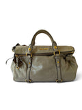 Miu Miu Vitello Lux Satchel in Greige/Taupe