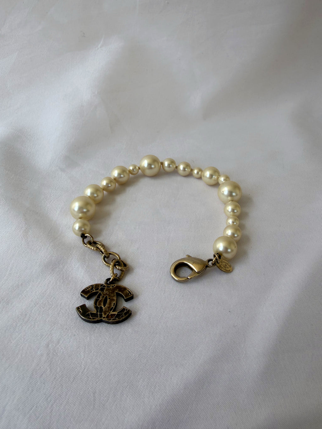 Chanel Pearl Bracelet with CC Charm