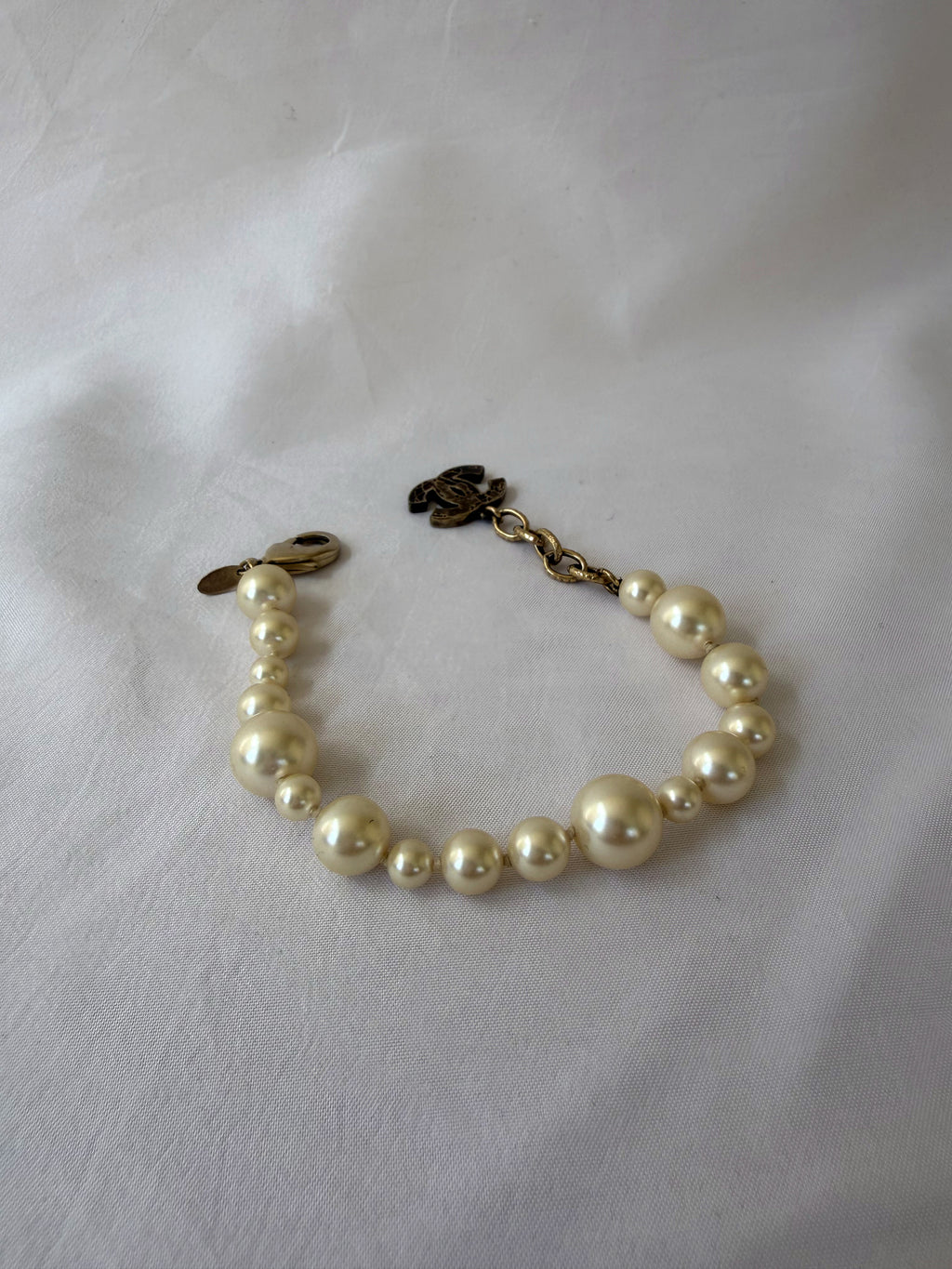 Chanel Pearl Bracelet with CC Charm