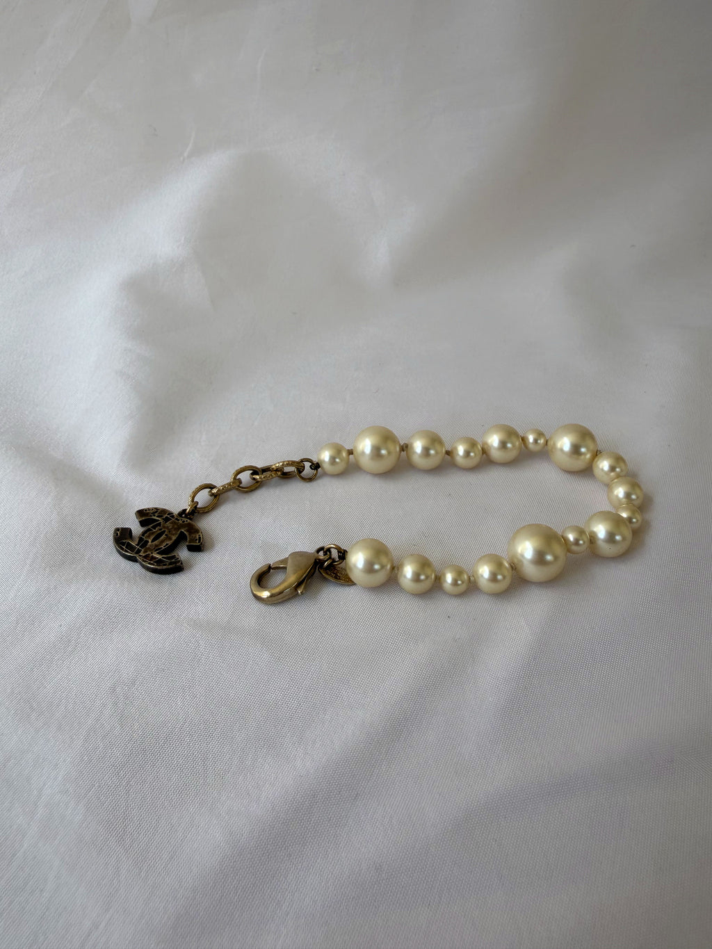 Chanel Pearl Bracelet with CC Charm
