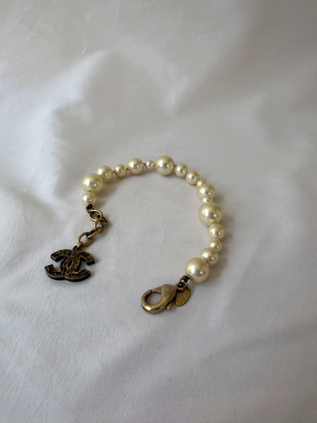 Chanel Pearl Bracelet with CC Charm