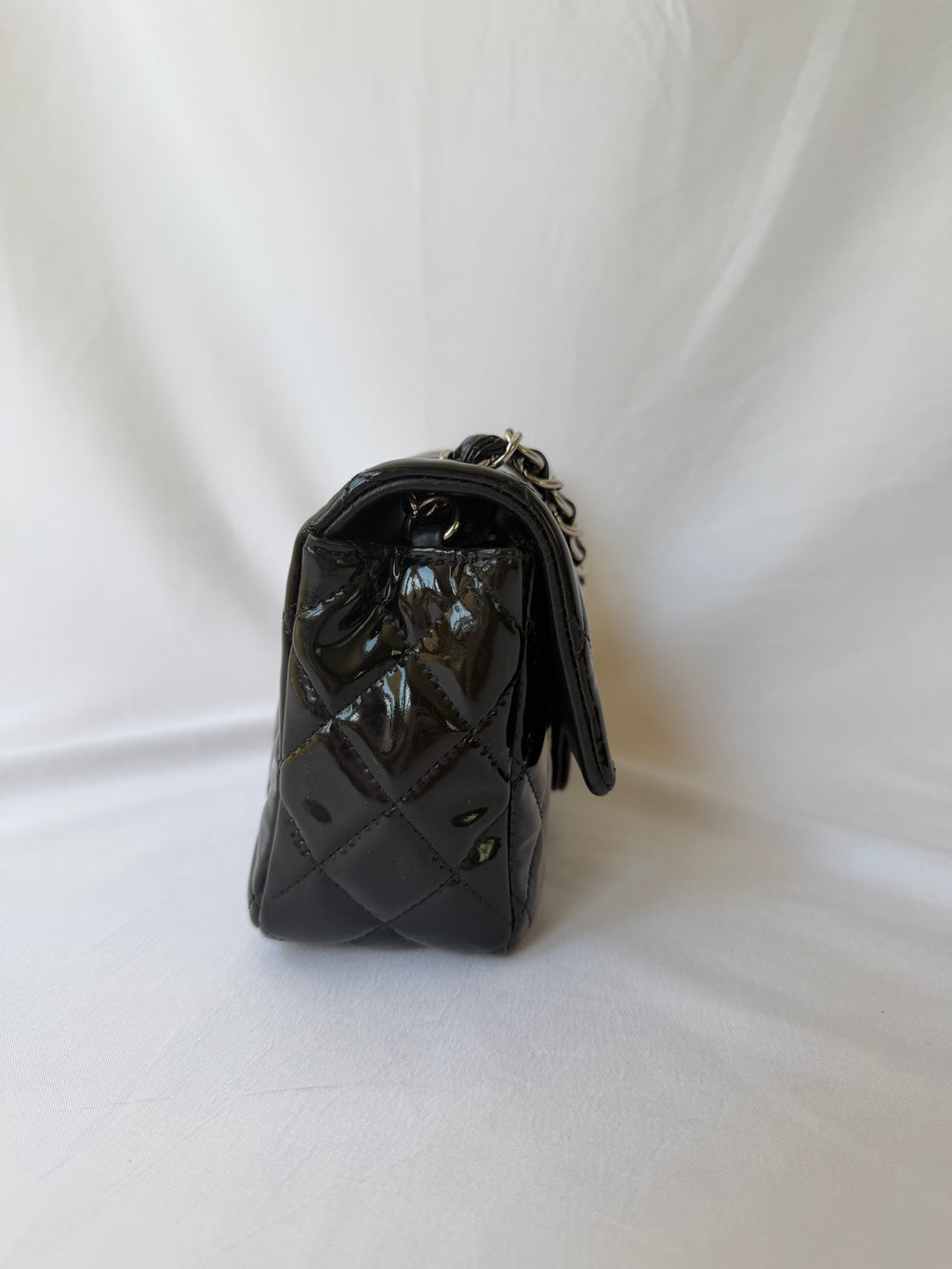 Chanel Classic Flap Rectangular Mini in Black Patent Leather