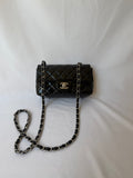 Chanel Classic Flap Rectangular Mini in Black Patent Leather