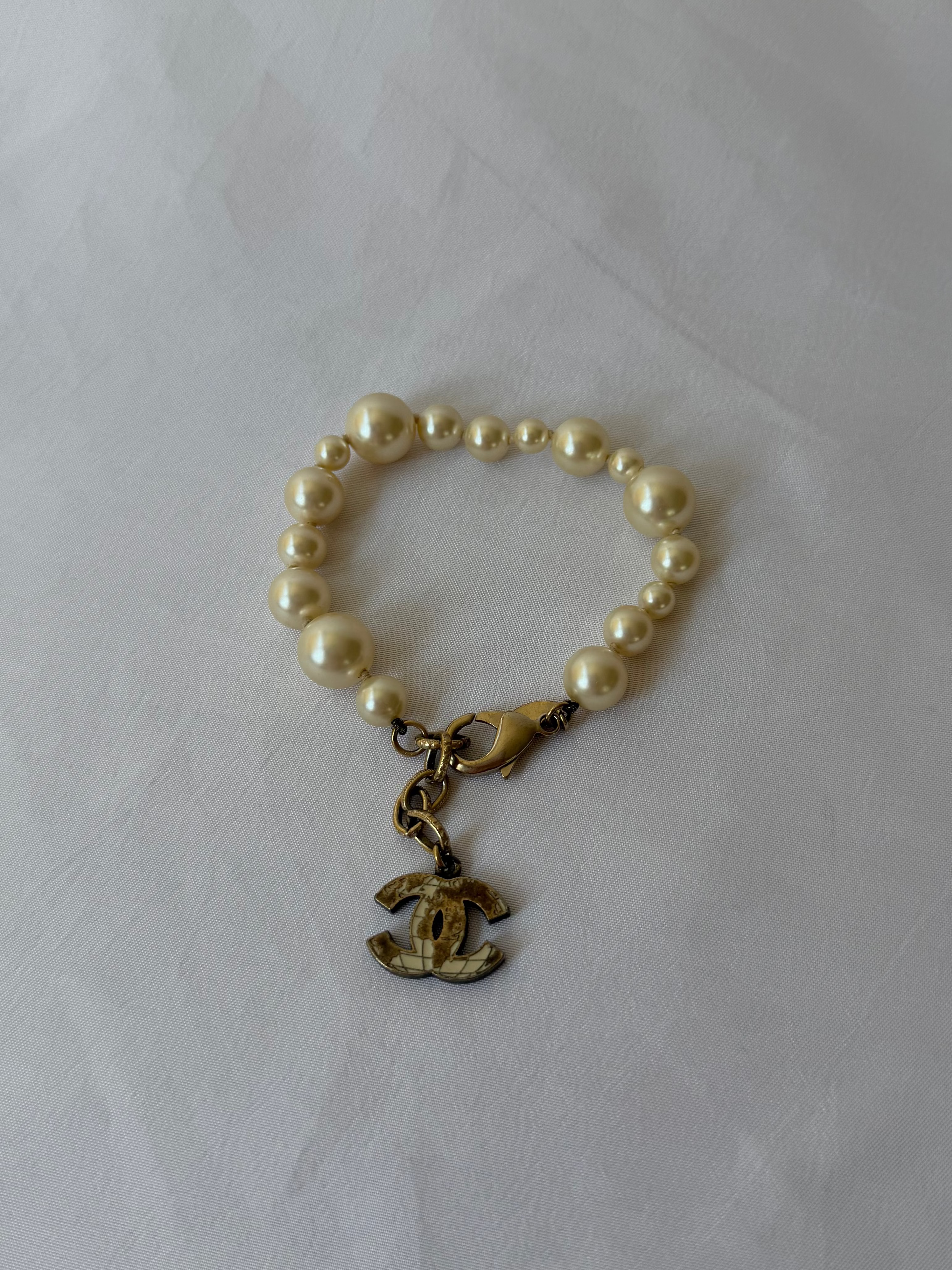 Chanel Pearl Bracelet with CC Charm
