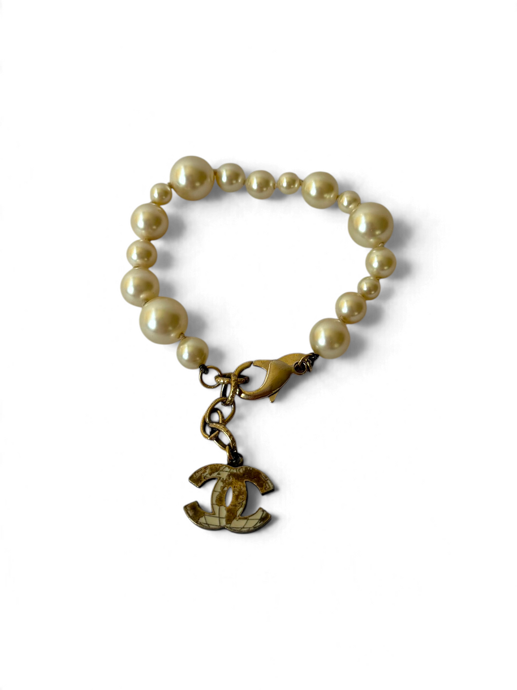 Chanel Pearl Bracelet with CC Charm