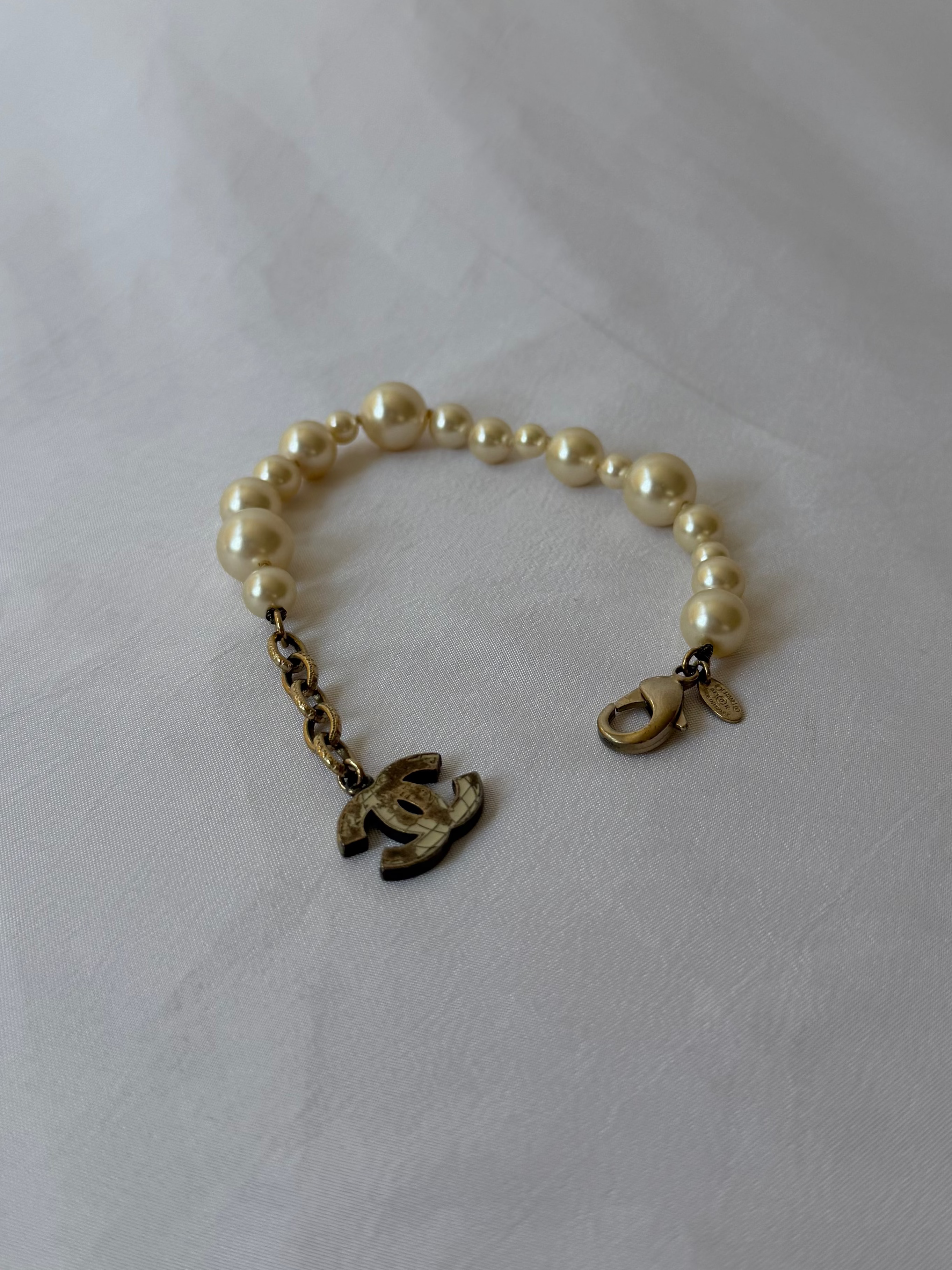 Chanel Pearl Bracelet with CC Charm