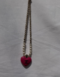 Chanel Pink Heart Pendant Necklace with Faux Pearl & Crystal, 2023