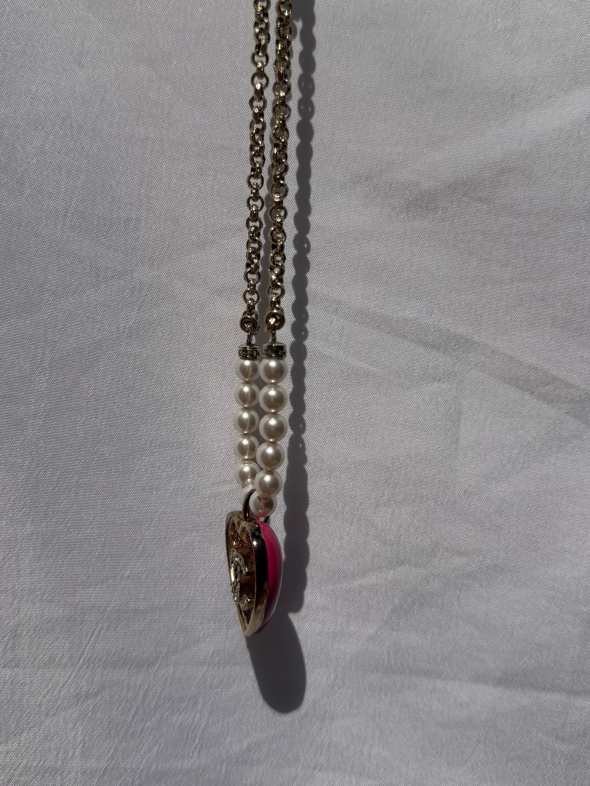 Chanel Pink Heart Pendant Necklace – view 3