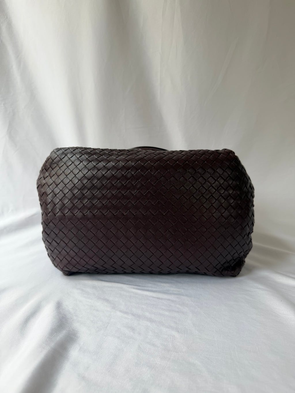 Bottega Veneta Intrecciato Tote in Burgundy, Woven Leather