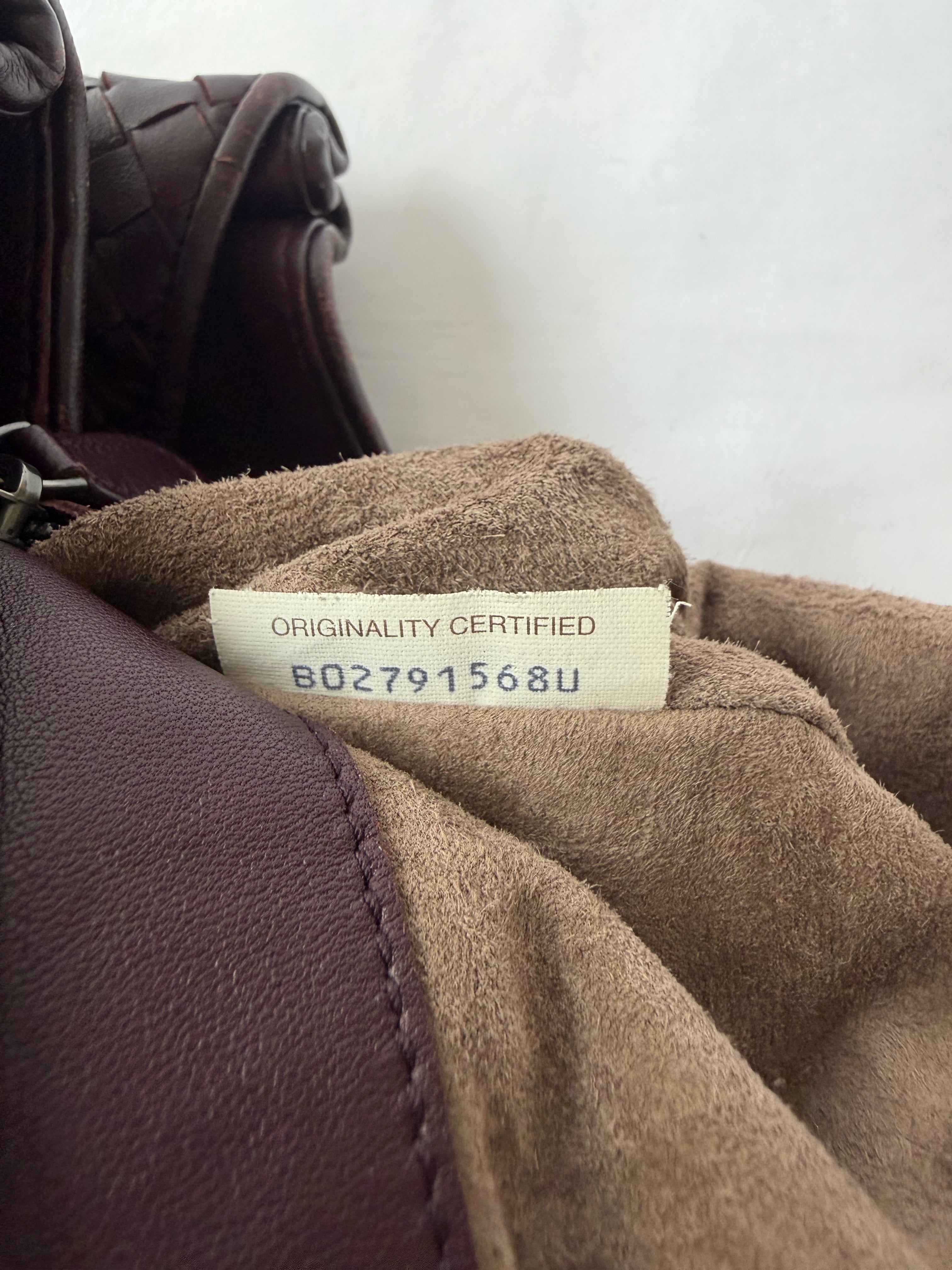 Bottega Veneta Intrecciato Tote in Burgundy, Woven Leather