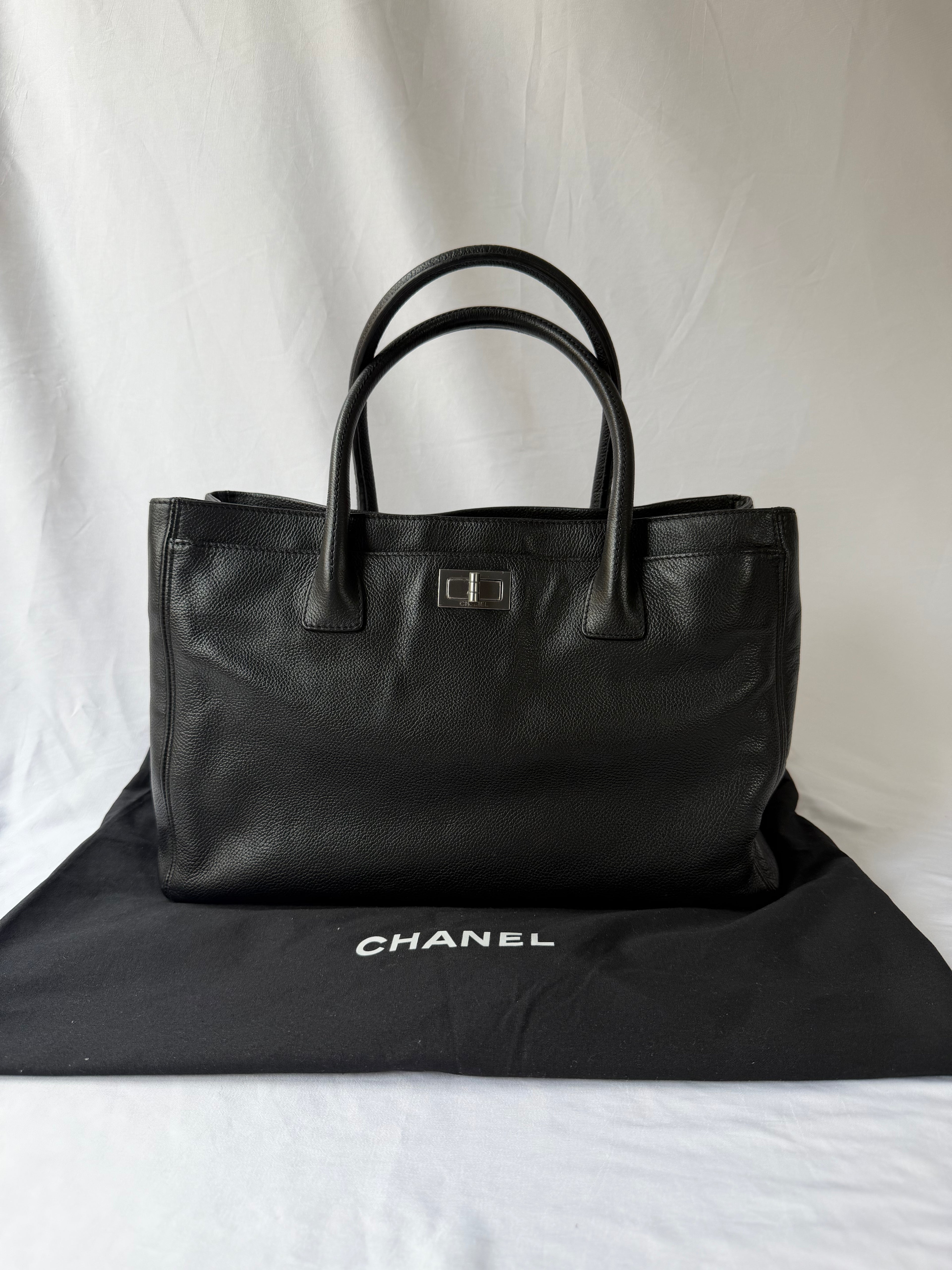 Chanel Reissue Cerf Executive Tote in Black, Grained Leather