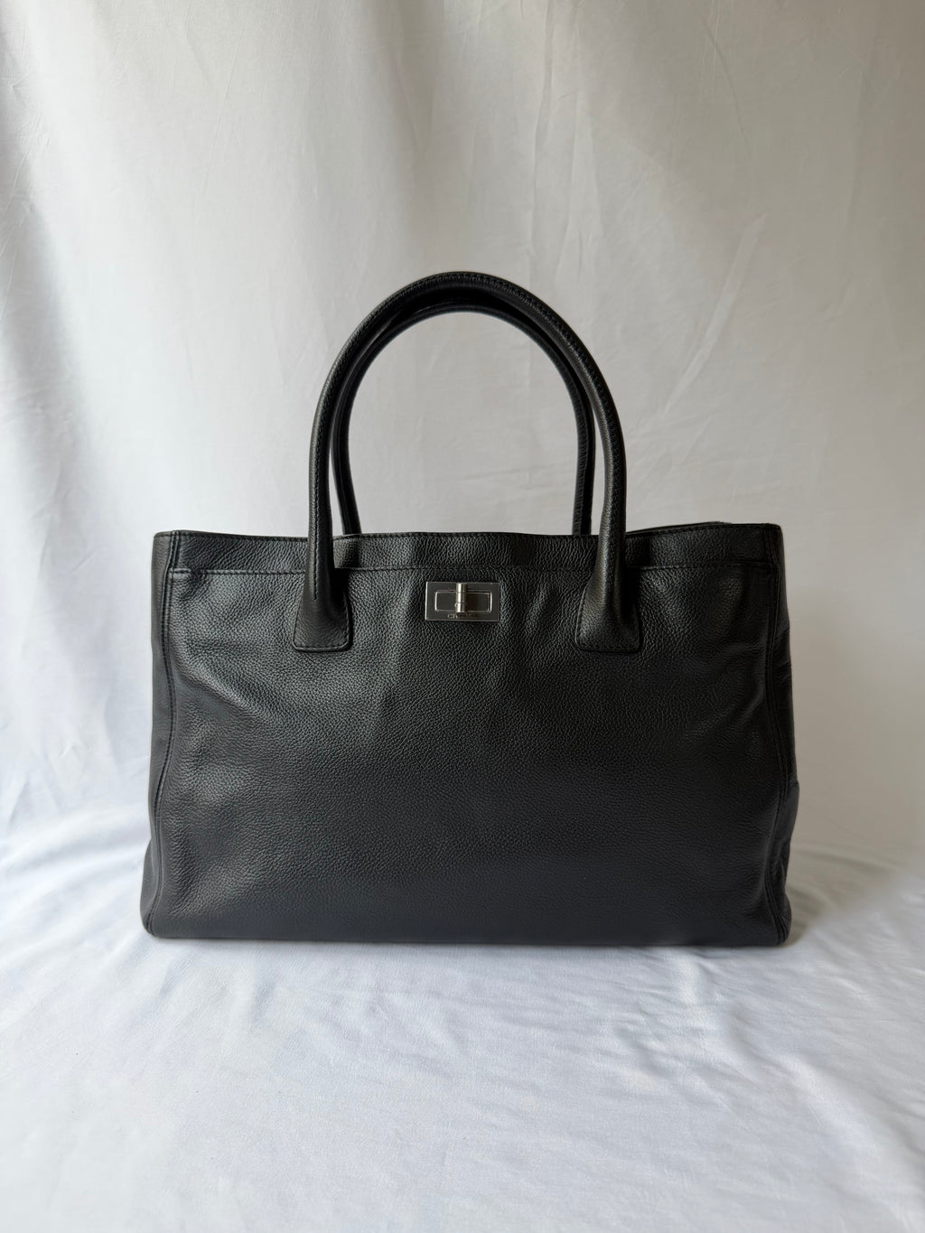 Chanel Reissue Cerf Executive Tote in Black, Grained Leather