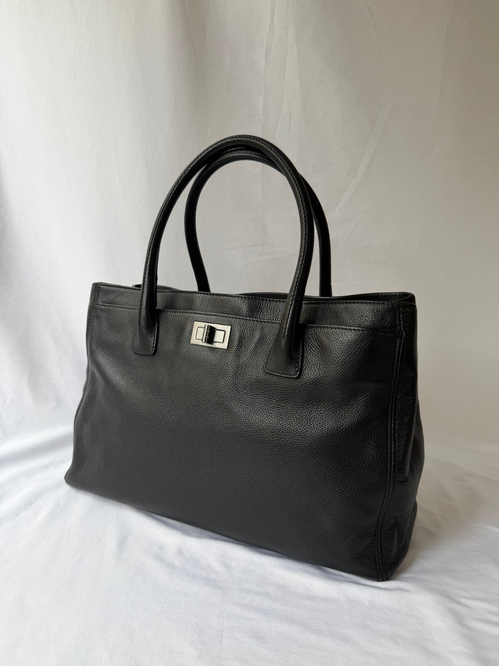 Chanel Reissue Cerf Executive Tote in Black, Grained Leather
