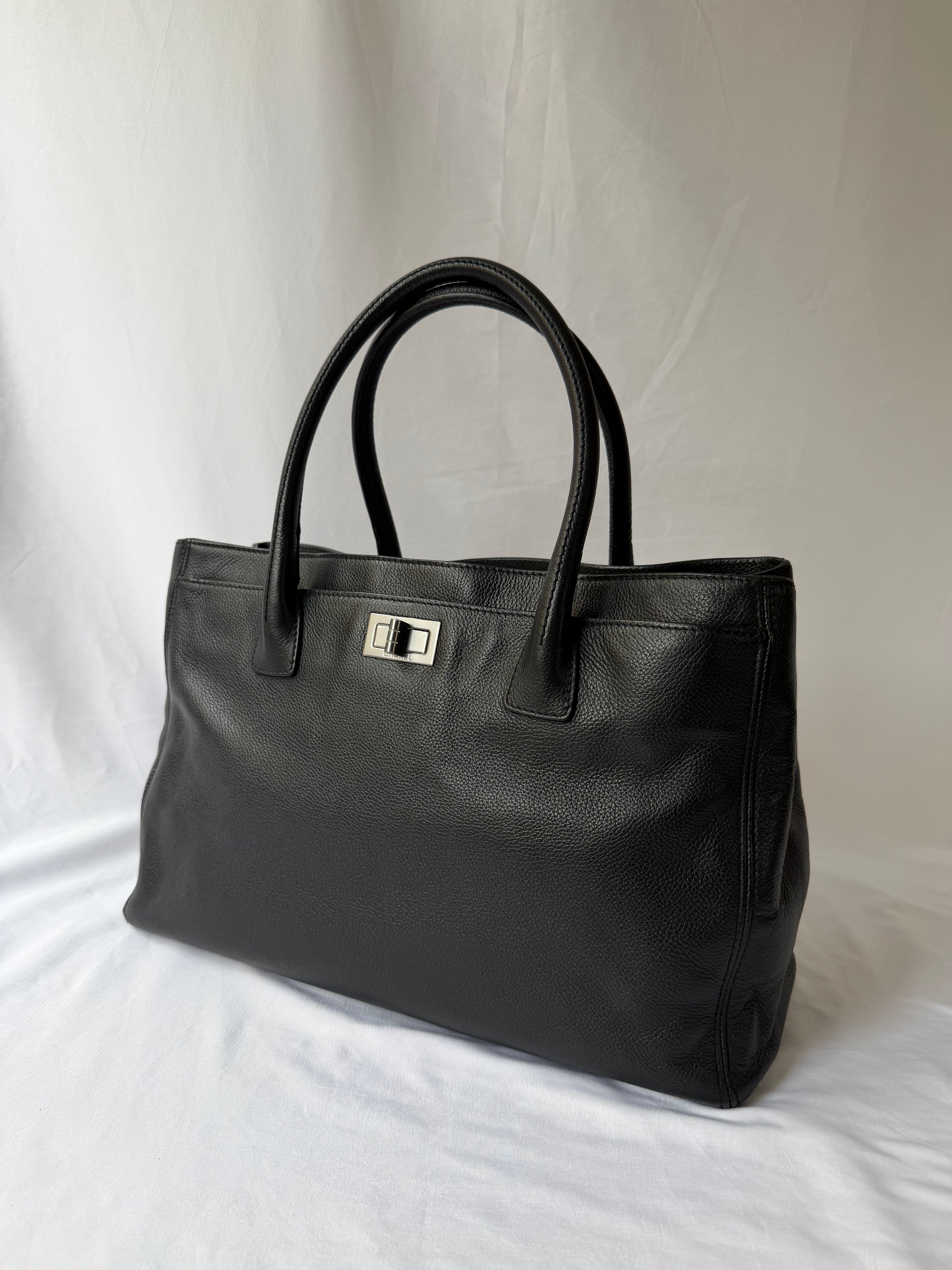 Chanel Reissue Cerf Executive Tote in Black, Grained Leather