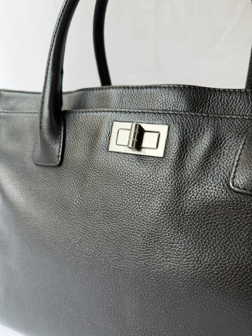 Chanel Reissue Cerf Executive Tote in Black, Grained Leather