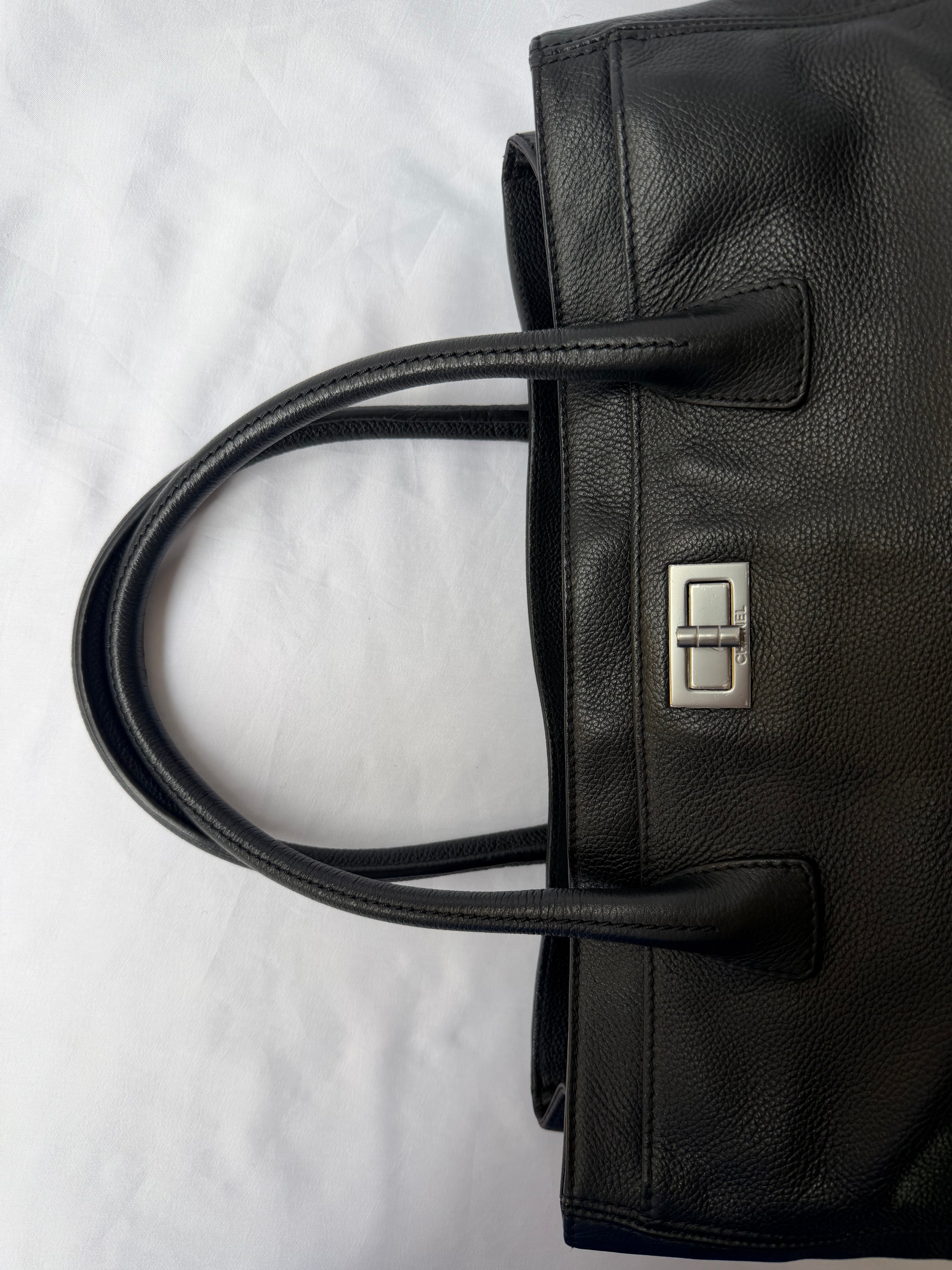 Chanel Reissue Cerf Executive Tote in Black, Grained Leather
