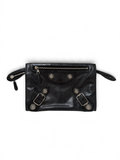 Balenciaga Flat Clutch in Black, Distressed Lambskin