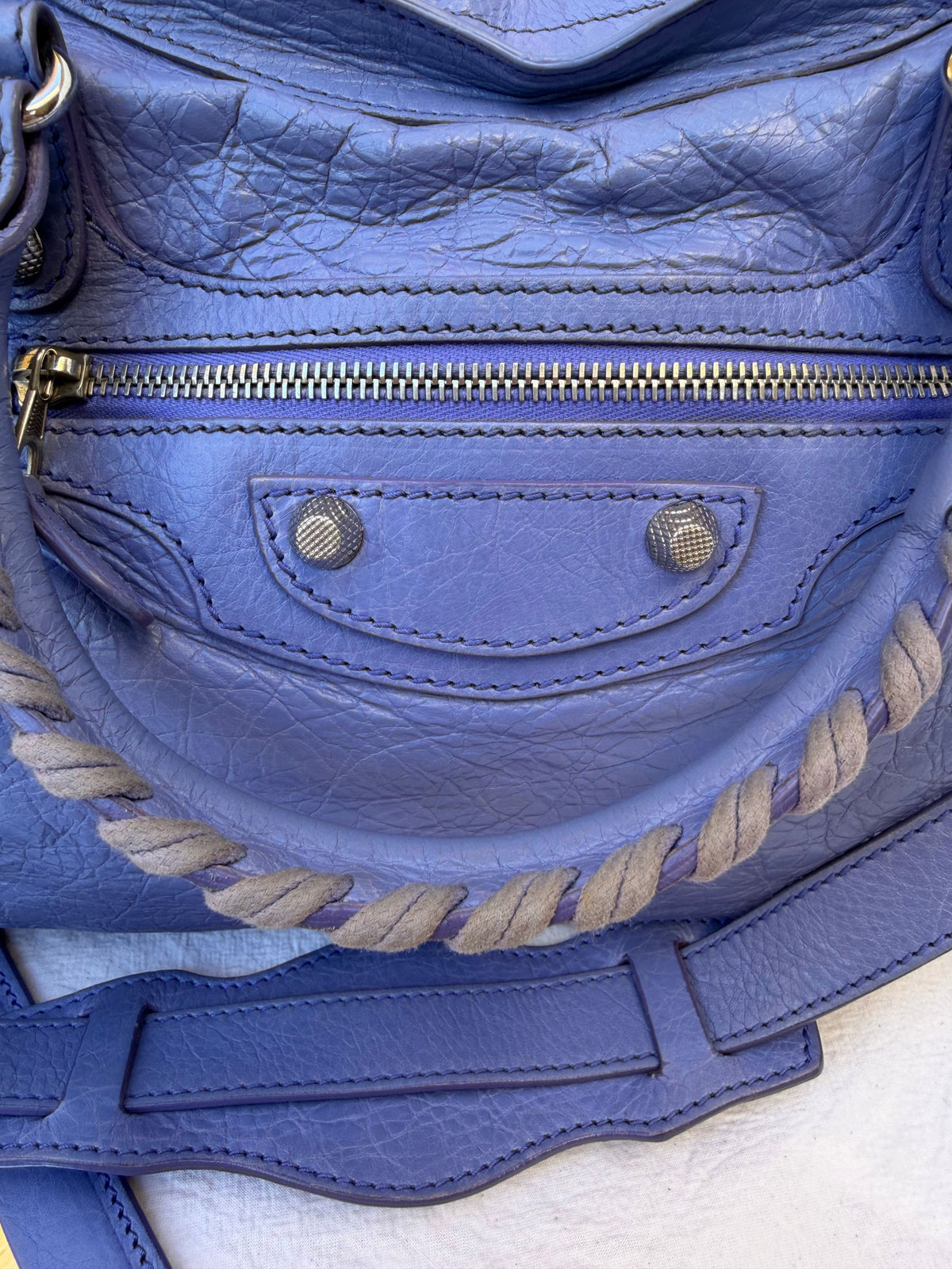 Balenciaga City Bag Medium S/S2013 Periwinkle Blue – view 9
