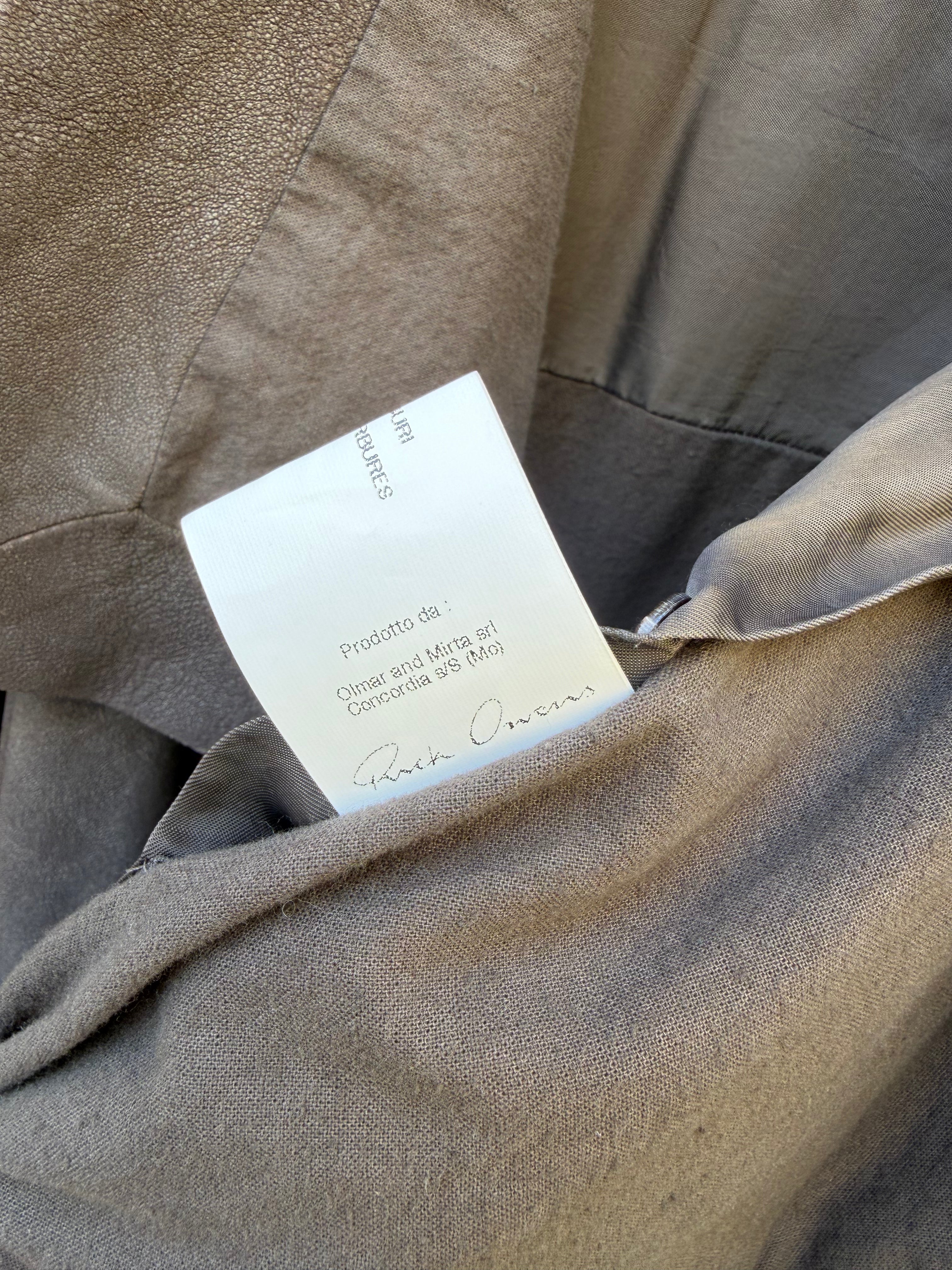 Rick Owens FW2011 “Limo” Long Lamb Leather High-Neck Jacket – view 16