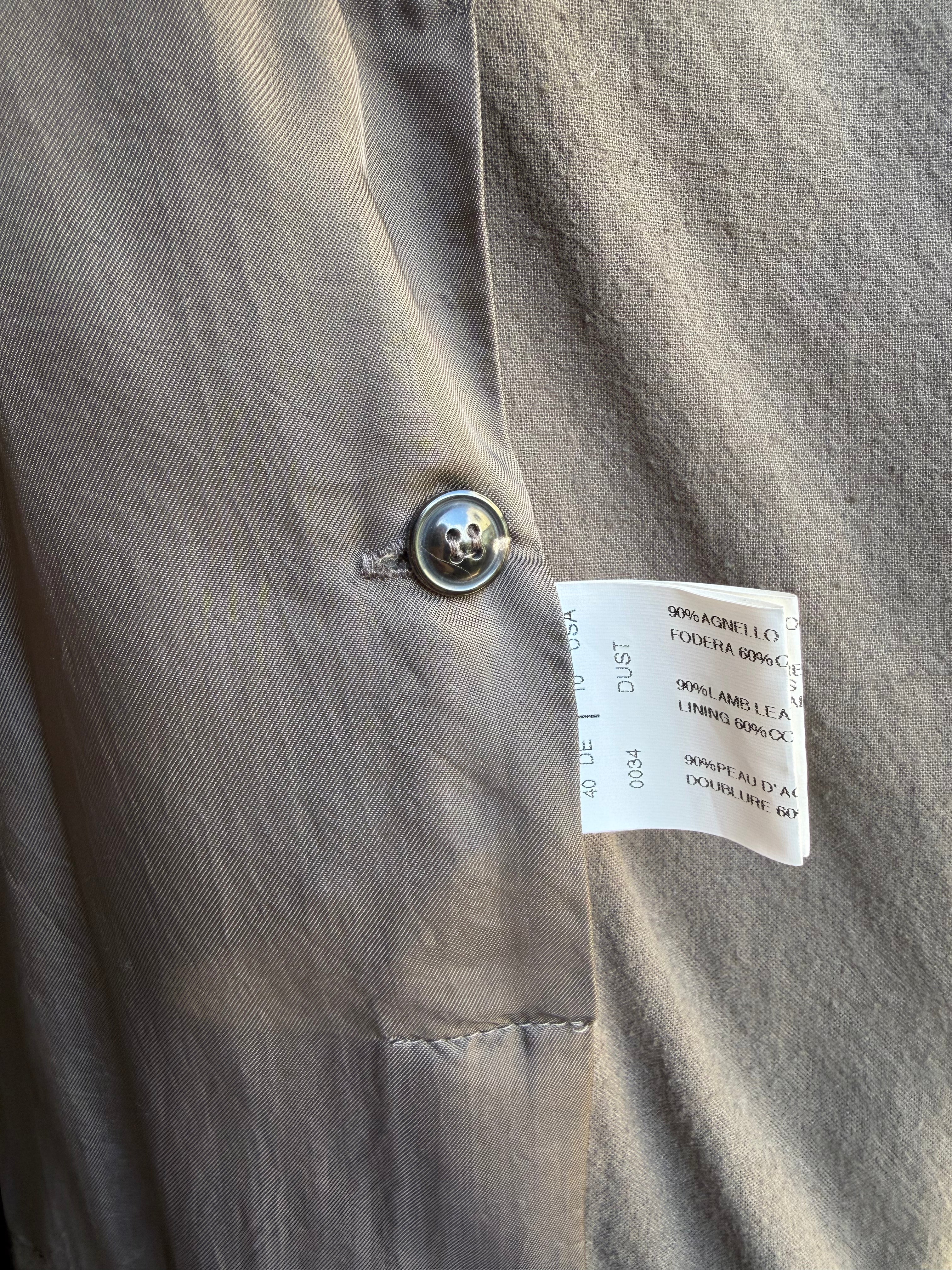 Rick Owens FW2011 “Limo” Long Lamb Leather High-Neck Jacket – view 17