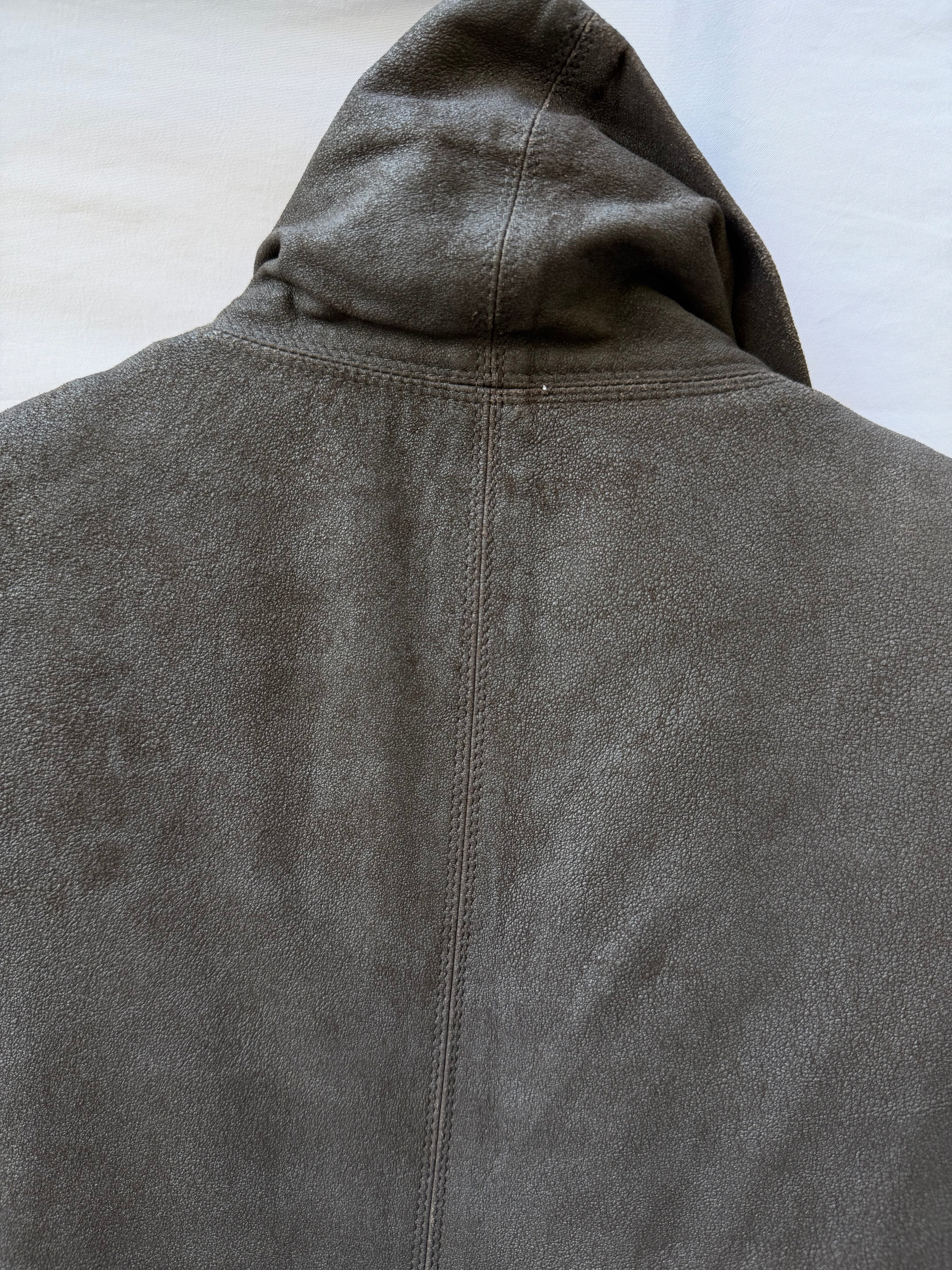 Rick Owens FW2011 “Limo” Long Lamb Leather High-Neck Jacket – view 6