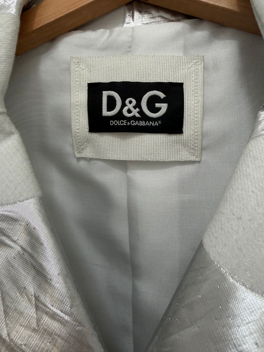 Dolce & Gabbana Metallic Silver Polka Dot Jacket – view 13