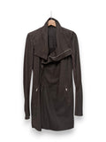 Rick Owens FW2011 “Limo” Long Lamb Leather High-Neck Jacket