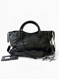 Balenciaga Part Time Bag S/S2015 in Charcoal Grey Leather with Brass Hardware