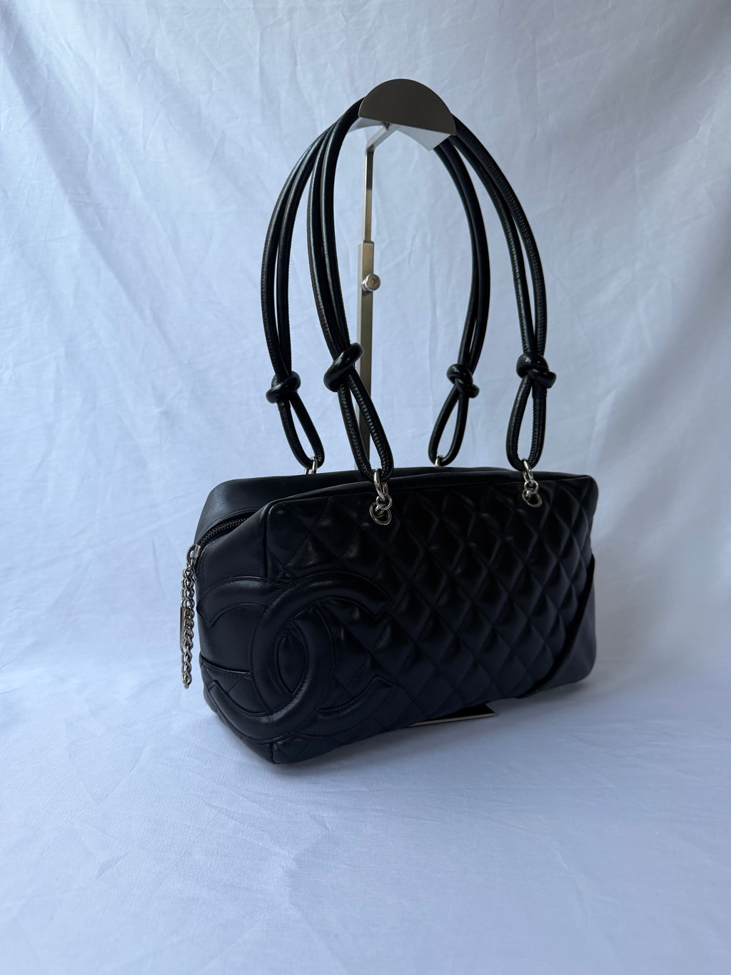 Chanel Cambon Bowler Black with Black CC