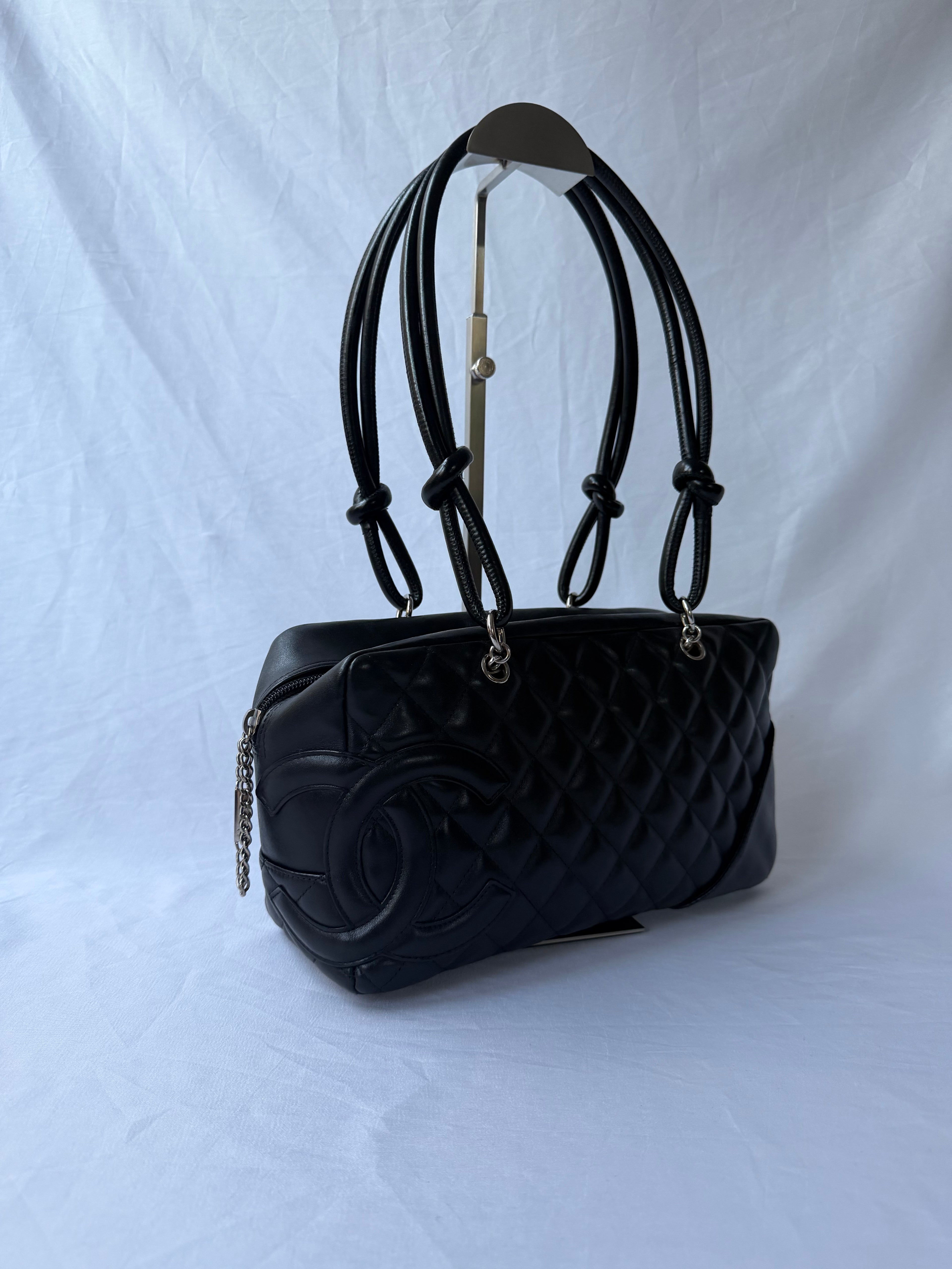 Chanel Cambon Bowler Black with Black CC