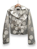 Dolce & Gabbana Metallic Silver Polka Dot Jacket