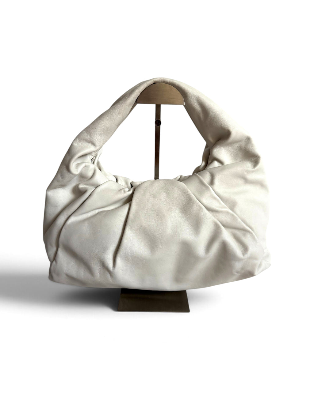 Bottega Veneta The Shoulder Pouch in White Leather